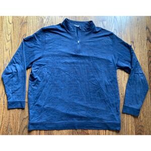 tasc Performance 1/4 Zip Pullover Mens Size 2XL Blue Camo Stretch Bamboo Cloud